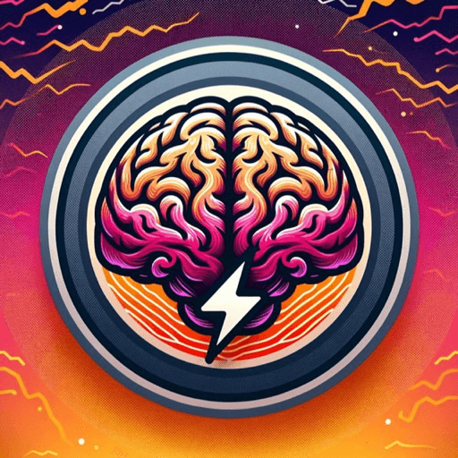 MetaBrain — Brain with lightning bolt logo